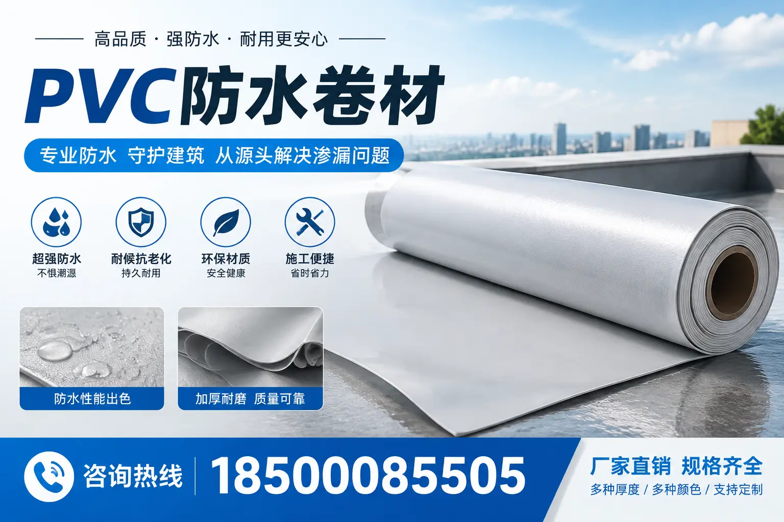选择pvc防水卷材时，万宁用户的常见疑问